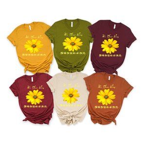 Unisex Yellow Flower positive attractive quote Tee